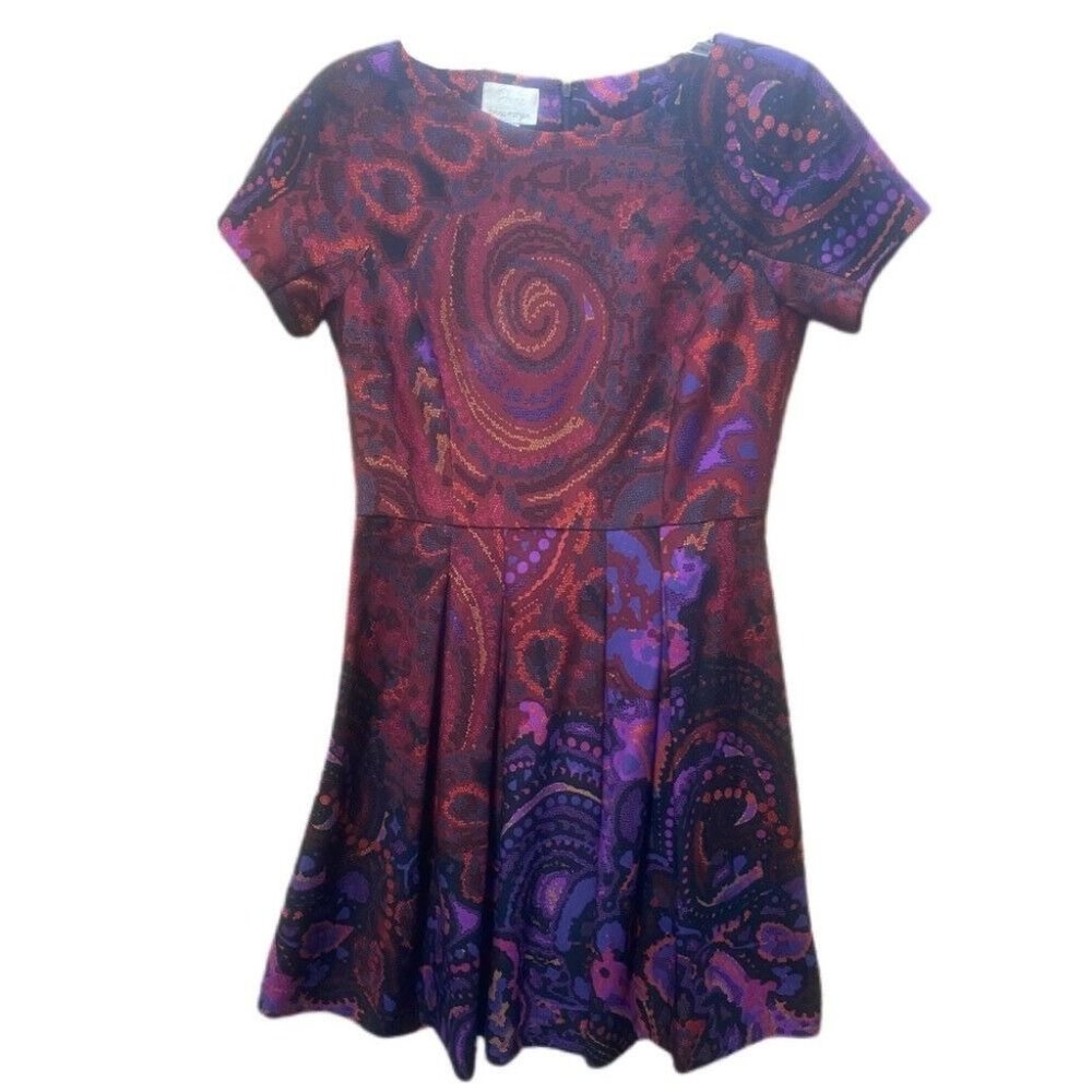 Donna Morgan short sleeve print casual fit & flare dress SIZE 6